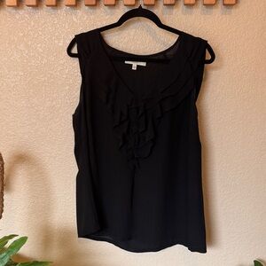 Sejour Elegant Black Sleeveless Blouse